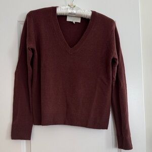 V-Neck Burgundy Sweater